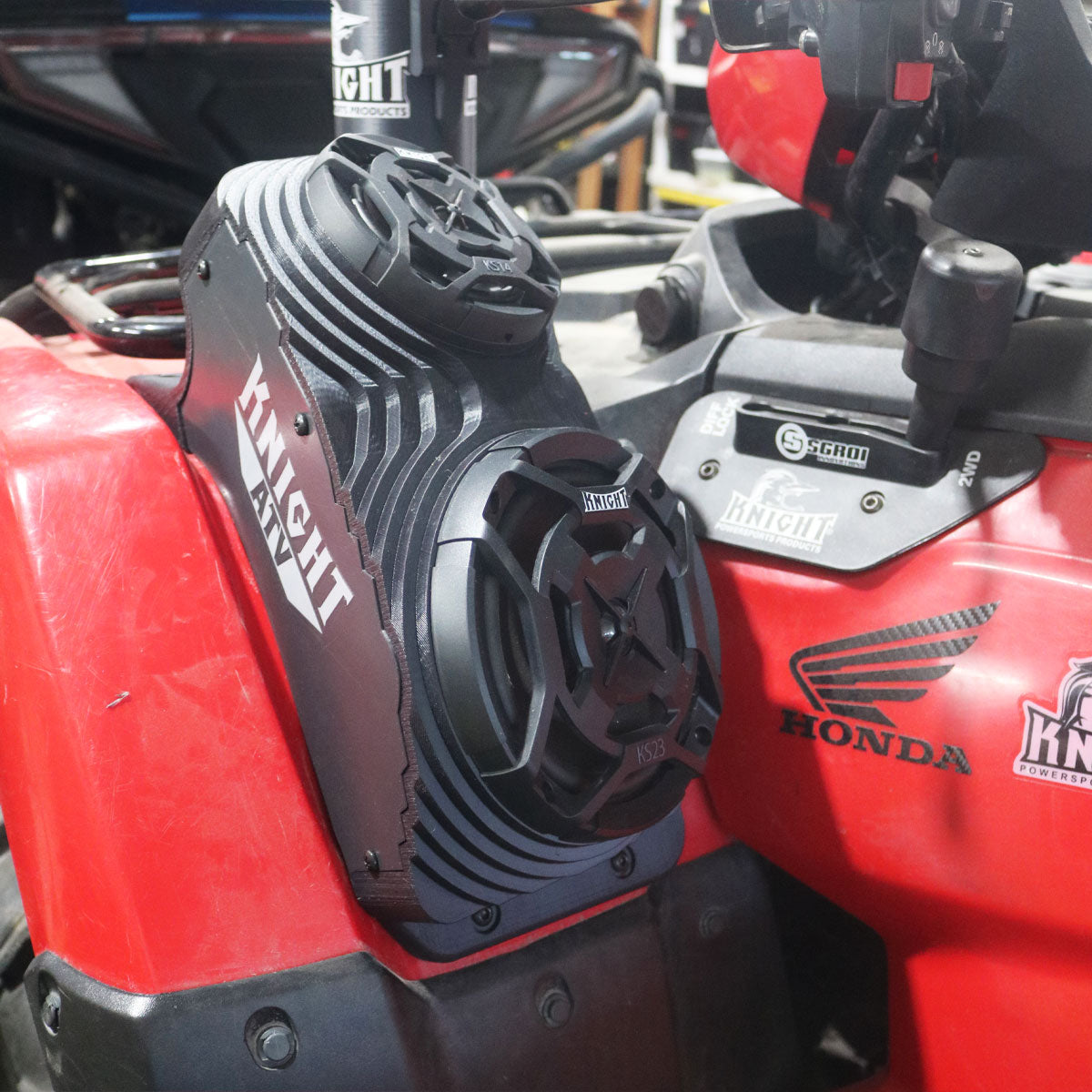 2014+ Honda Foreman and Rubicon Double Fender Speaker Housings Only